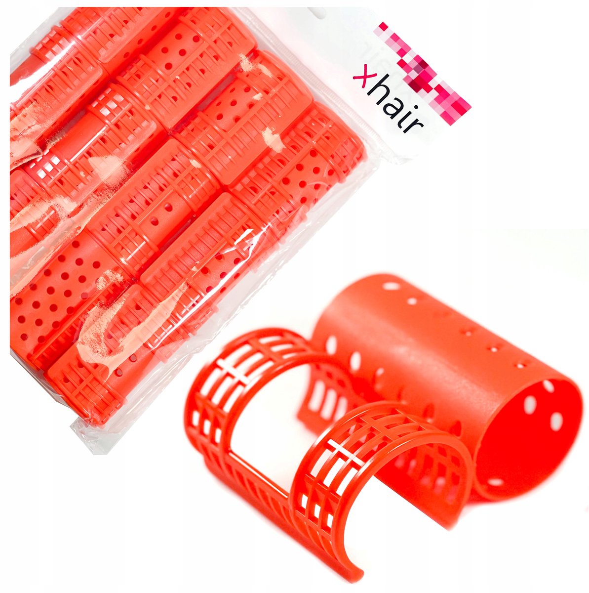 Grote Haarrollers met Klem, 38mm, 12 Stuks voor Krullen