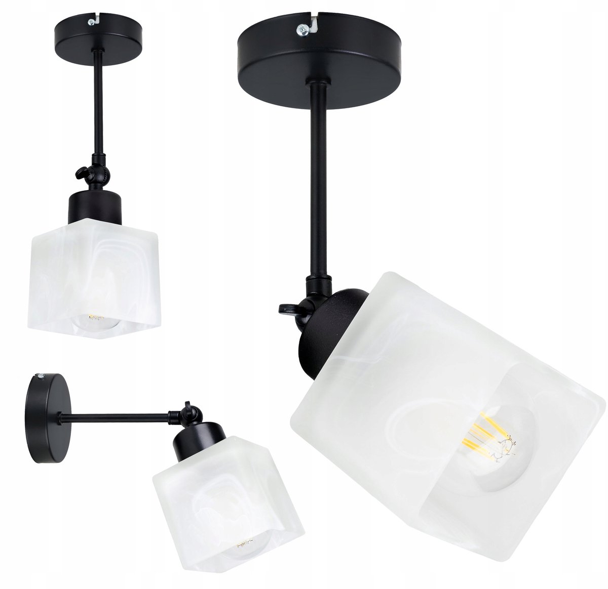 Glazen Lamp Wandlamp Hanglamp Loft E27 Max 60W