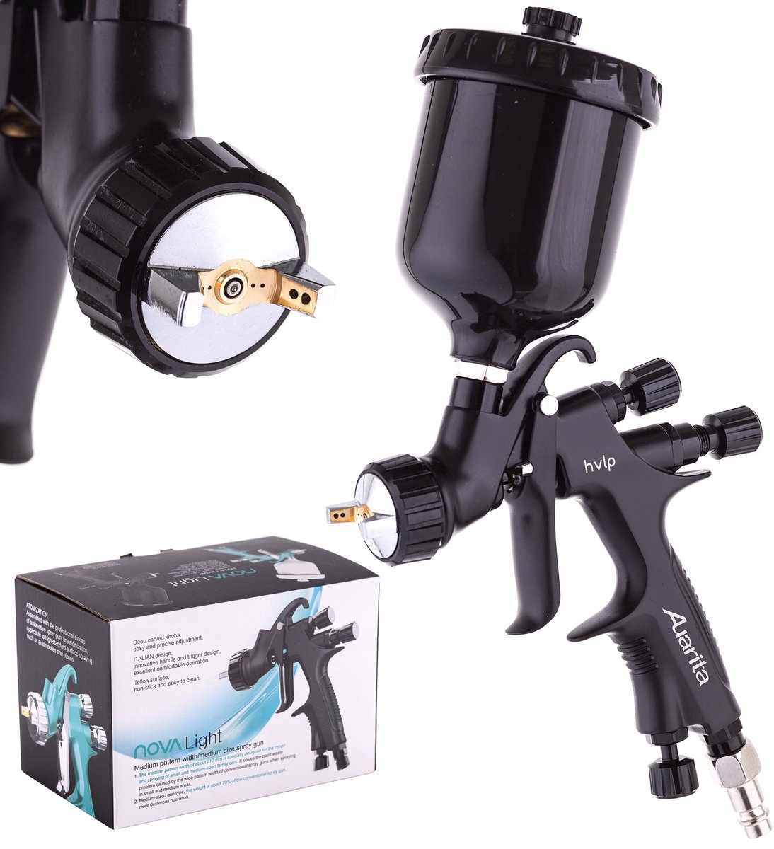 AUARITA Nova Light HVLP Mini Spuitpistool 1.0mm 250ml