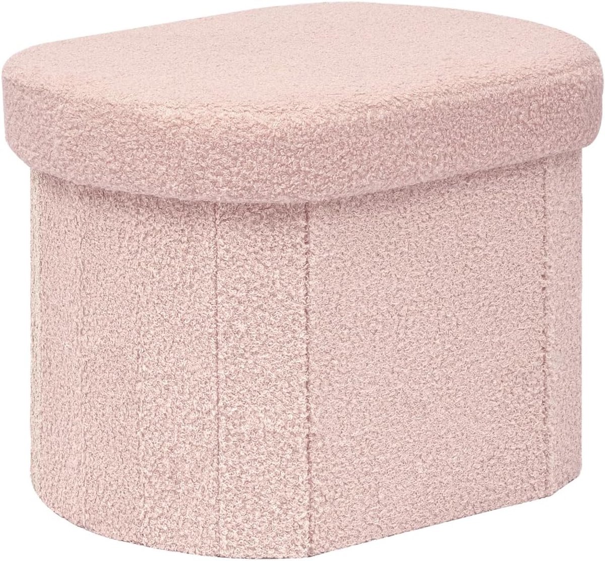 Zitbank met opbergruimte - inklapbare zitkist - opbergdoos - voetenbank - liefde - voor slaapkamer - woonkamer - hal - roze - 41 x 31 x 31 cm