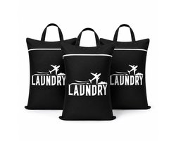 Ultiluxe® Waszakken XL - 3 stuks - Waszak voor wasgoed - Grote wasnetjes met rits - Reis waszakjes - 45 x 55 cm - Wastas groot - Wasnetten met handvaten - Waszakje lingerie - Wasnet wasmachine - Kwetsbare kleding - Laundry bag - Draagbaar - Zwart