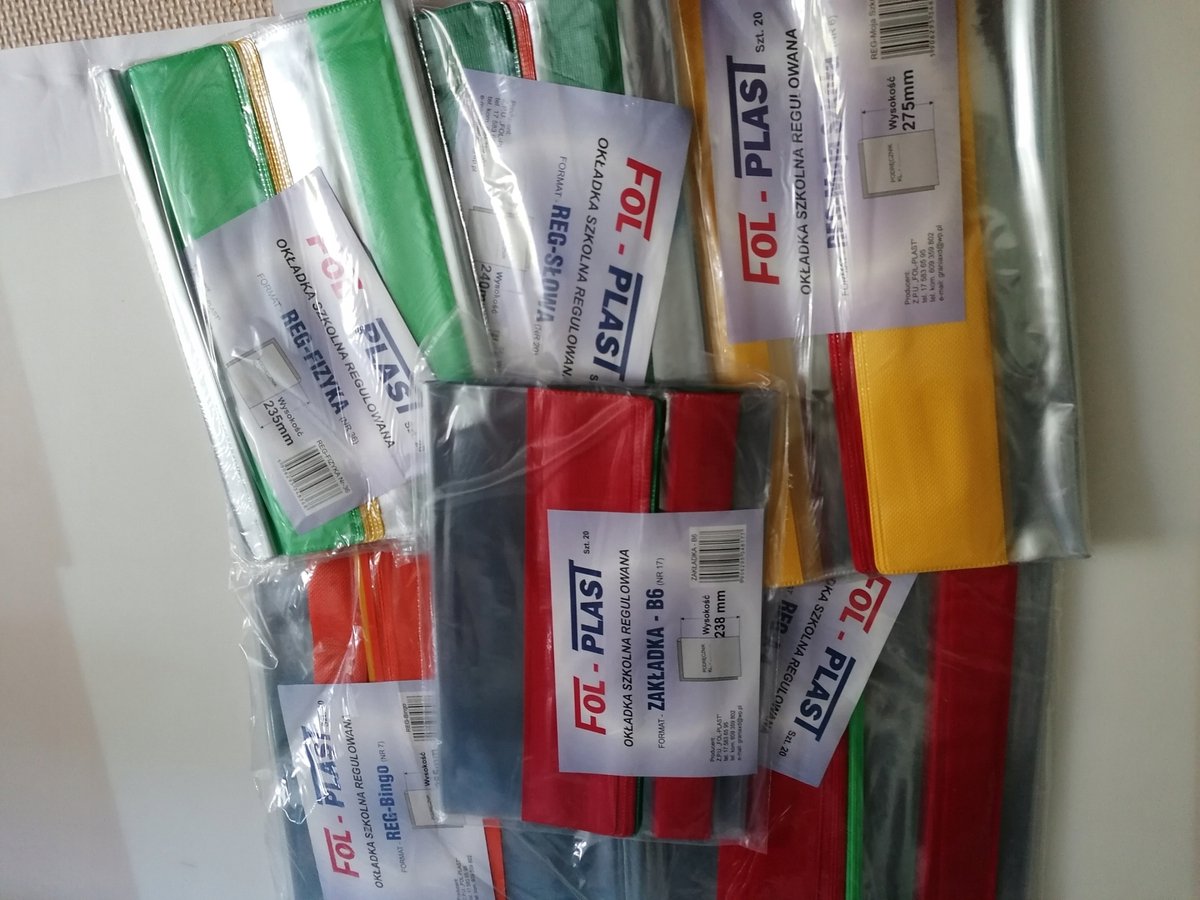 20 Stuks Boekomslagen Wesoła Szkoła Fol-Plast 255mm / Max 345mm