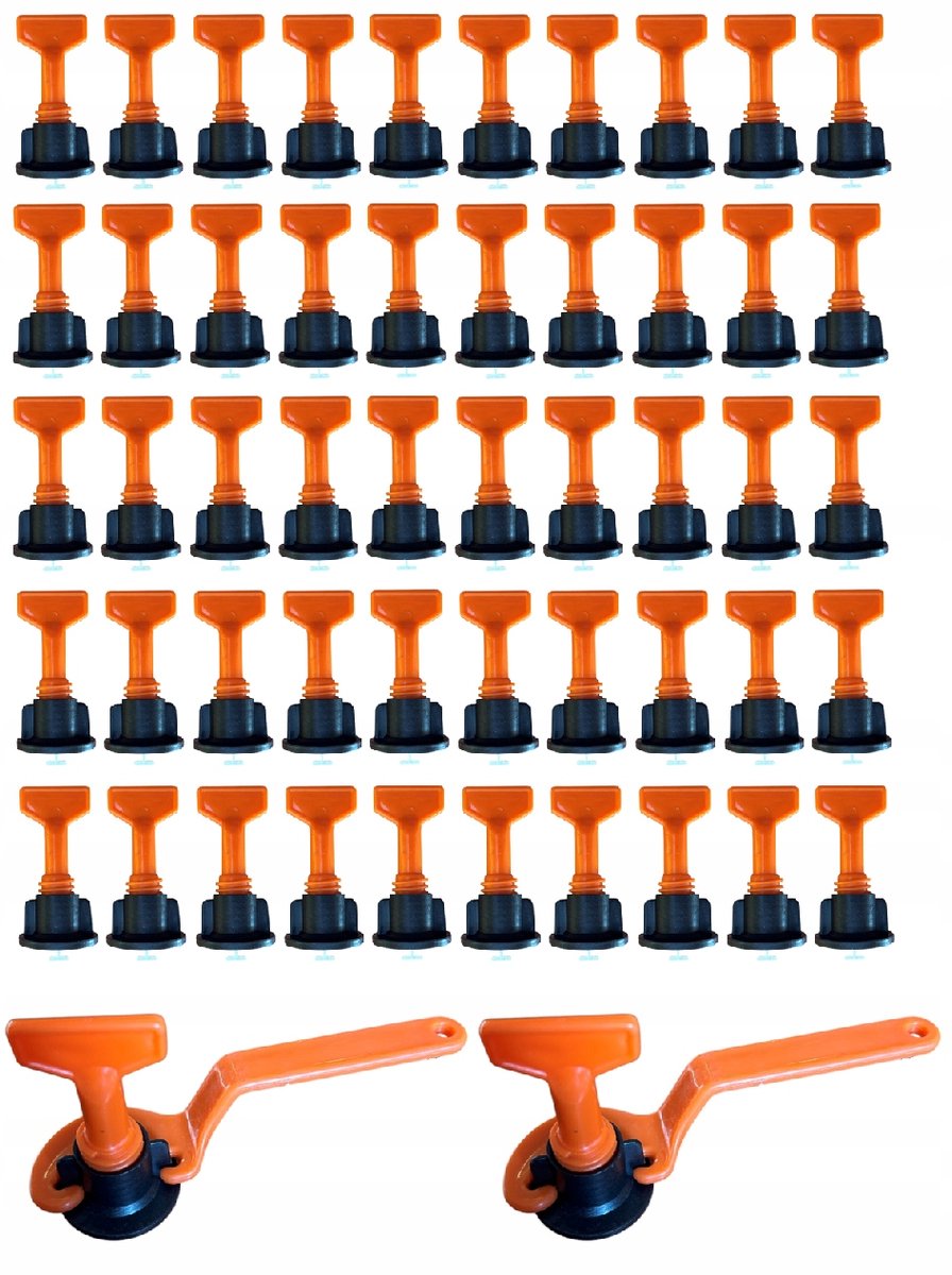 Tegels nivelleringssysteem: 100 clips + 2 sleutels