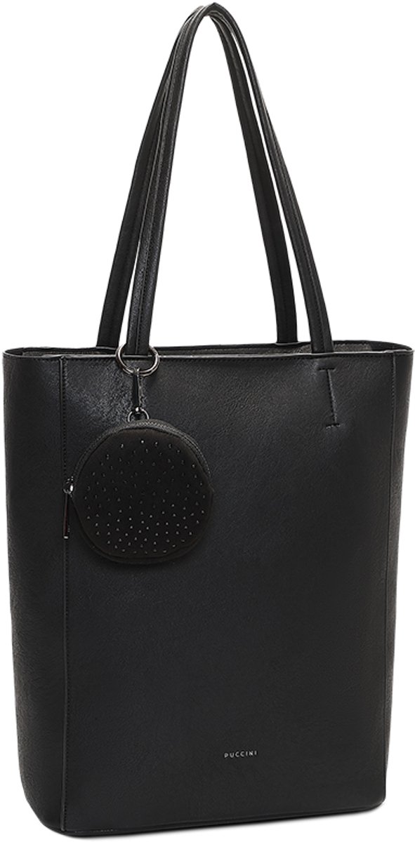 Puccini Linea Grote Schoudertas Dames - Imitatieleer - Zwart