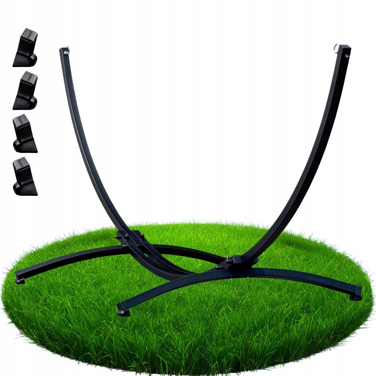 Stabiel Metalen Hamak Frame Zwart - 200kg Draagkracht