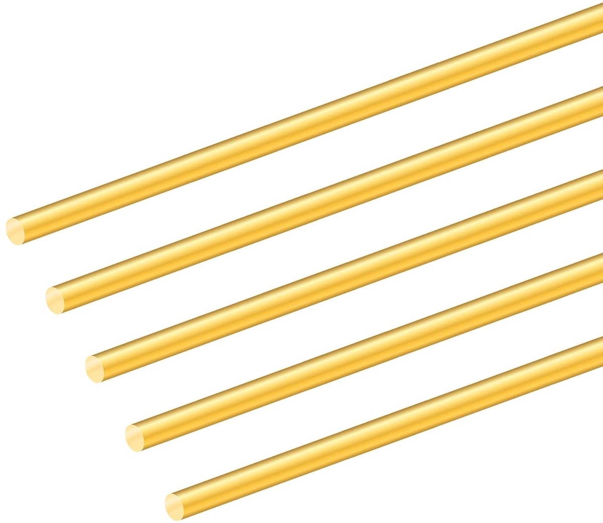 5 Pieces 5mm Brass Rod, iMeistek 200mm Length Straight Round Brass Rods for Grip Pins RC Models DIY Crafts - ShopVlot