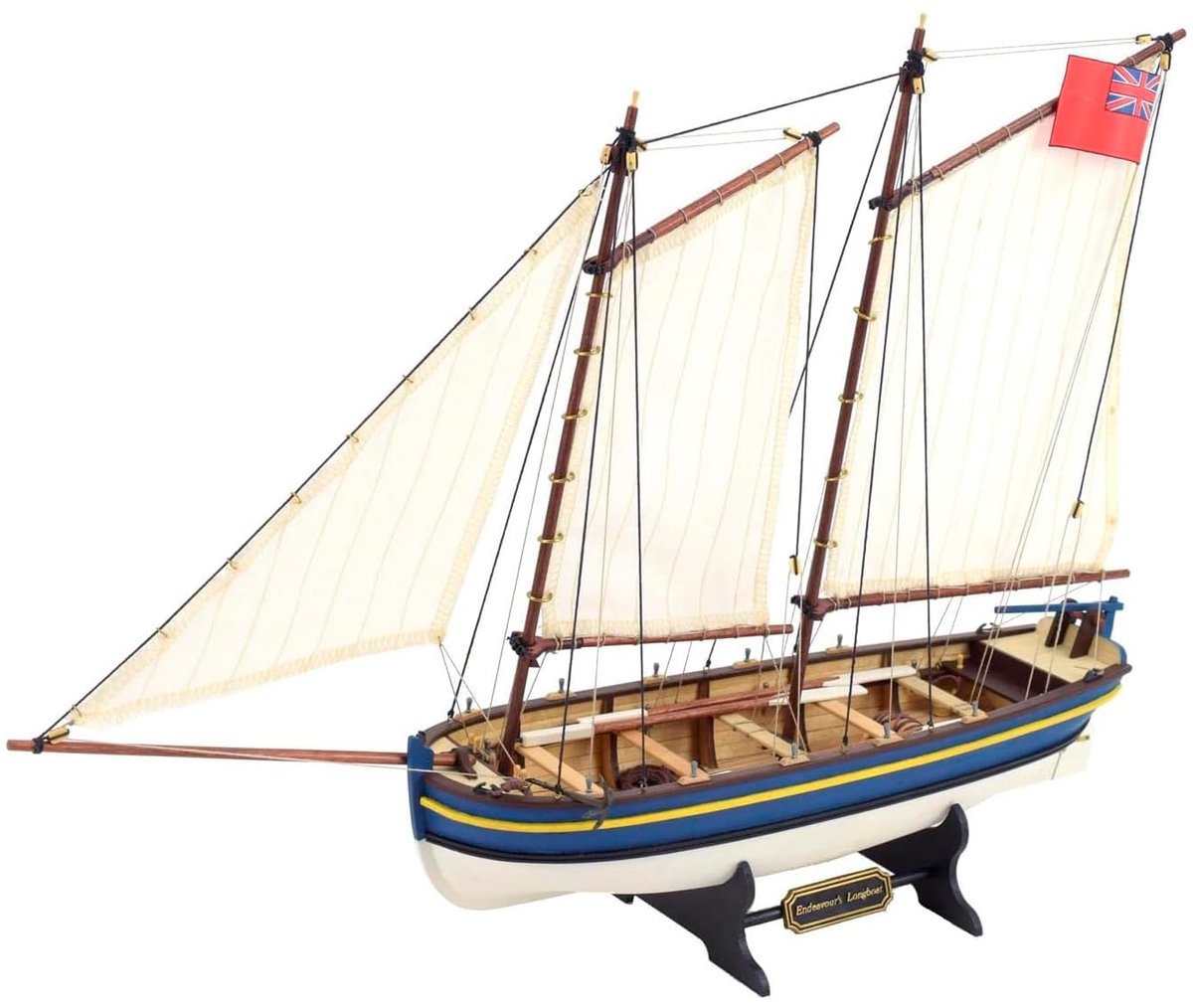 Artesanía Latina – Houten Scheepsmodel – Modelschip Kapiteinsboot, HMS Endeavour - ShopVlot