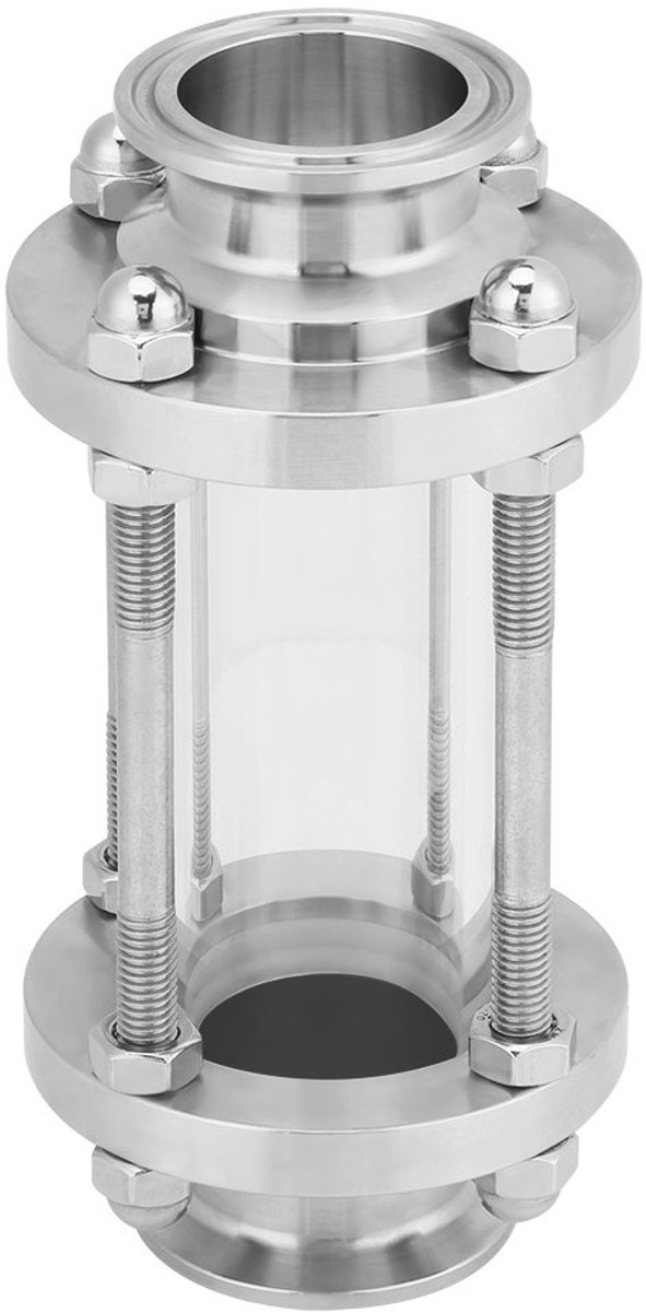 Sanitary Sight Glass, Stainless Steel In-line Sight Glass, Power Sight Glass, Working Temperature Range 0~250°C - ShopVlot