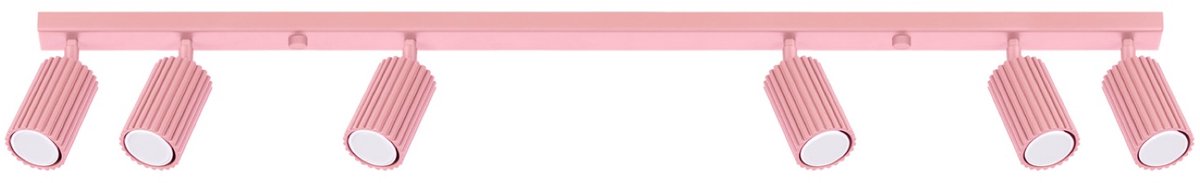 Sollux Lighting Plafondlamp Karbon - GU10 - roze - aluminium - 117x6.5x16.5cm
