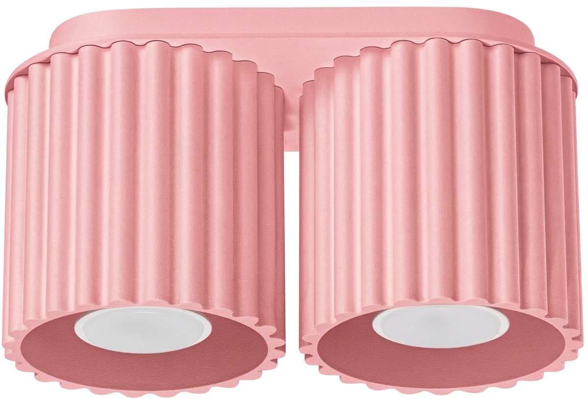 Sollux Lighting Plafondlamp AURA - GU10 - roze - aluminium - 21x10x12cm