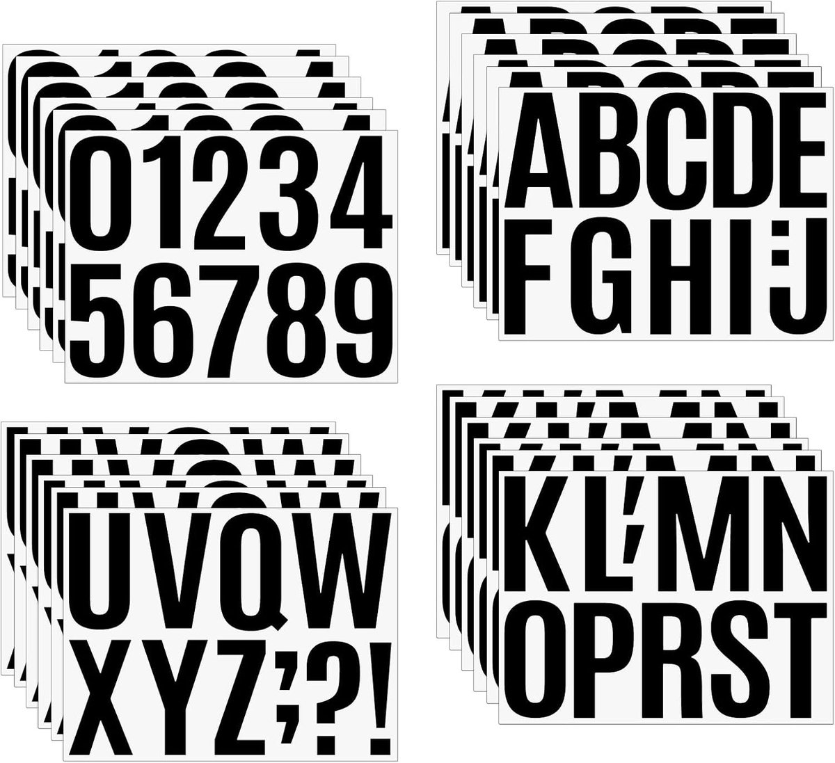 Zelfklevende Cijferstickers - Zwart - 10 cm - Waterdicht Vinyl - Voor Adresmarkering