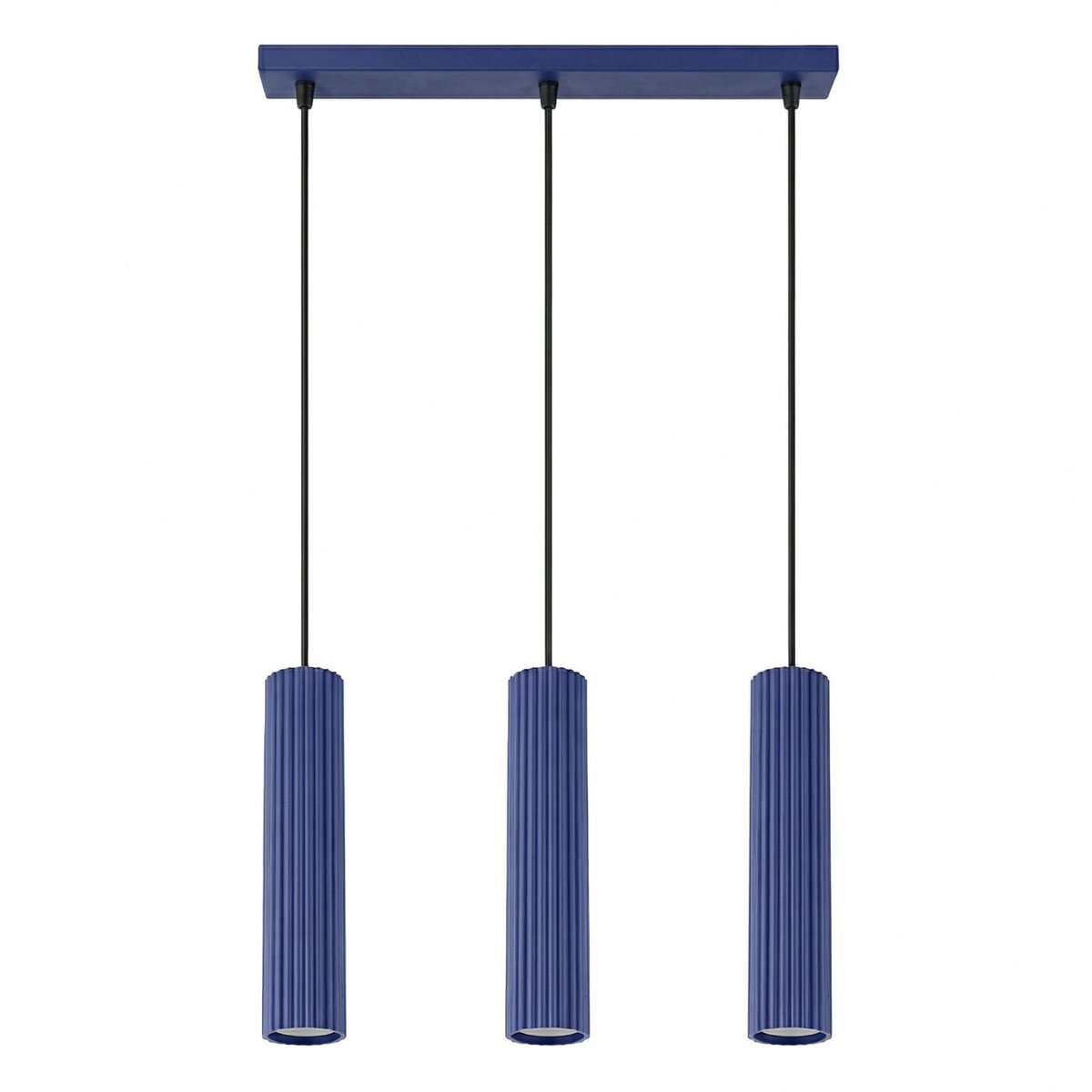 Sollux Lighting Hanglamp Karbon - GU10 - ultramarijn - aluminium - 45x6.5x98cm