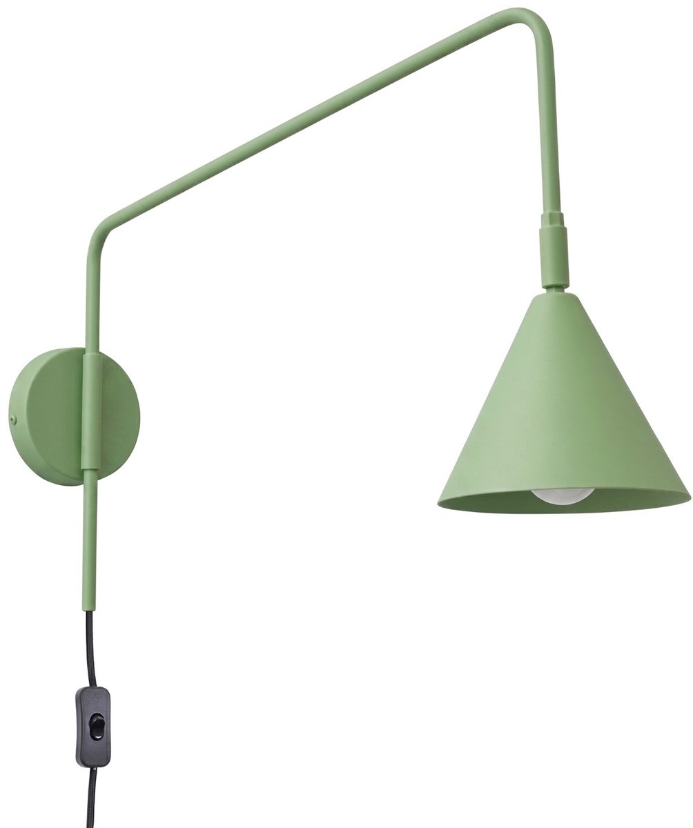 Sollux Lighting Wandlamp Nox - E14 - salie - staal - 14x61x30cm