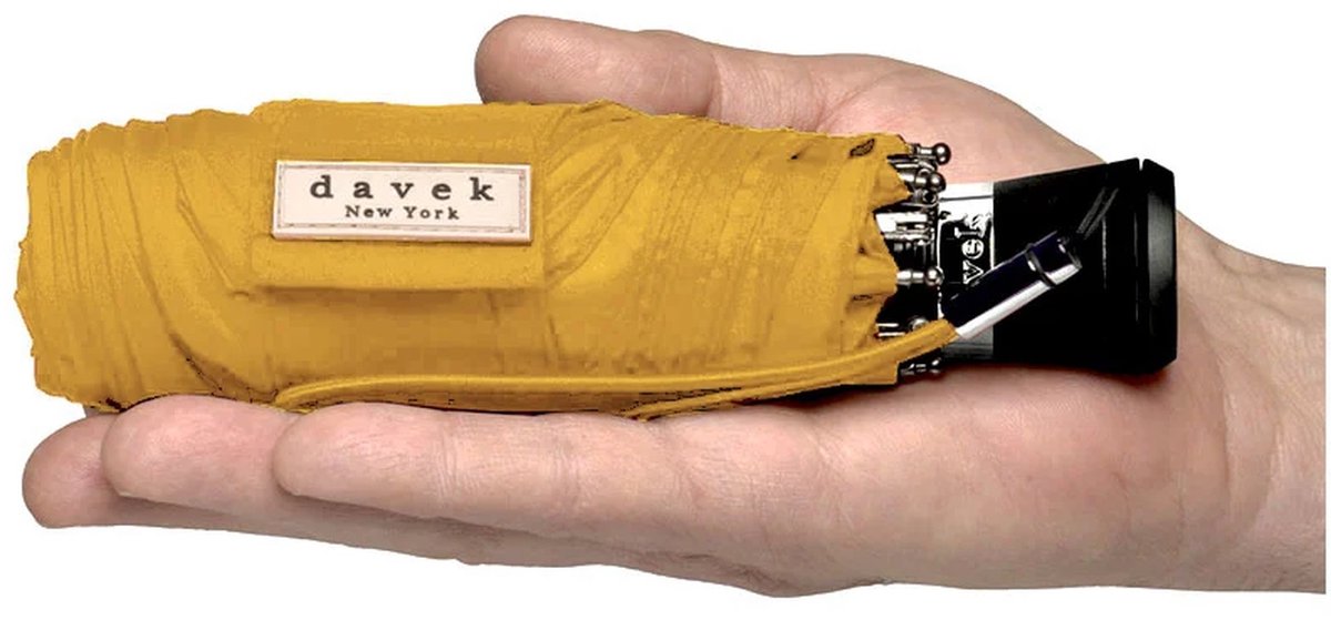 Davek Mini Paraplu – Compact & Lichtgewicht – Geel
