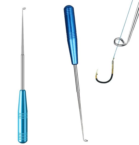 Vis Onthaker Set 2 Stuks - RVS Hook Remover - Blauw & Zwart - Inclusief Beschermtubes - Cap-VIS — afbeelding 2