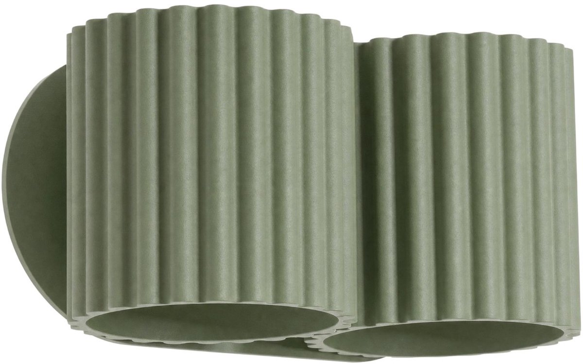 Sollux Lighting Wandlamp Aura - G9 - olijfgroen - aluminium - 21x12x10cm