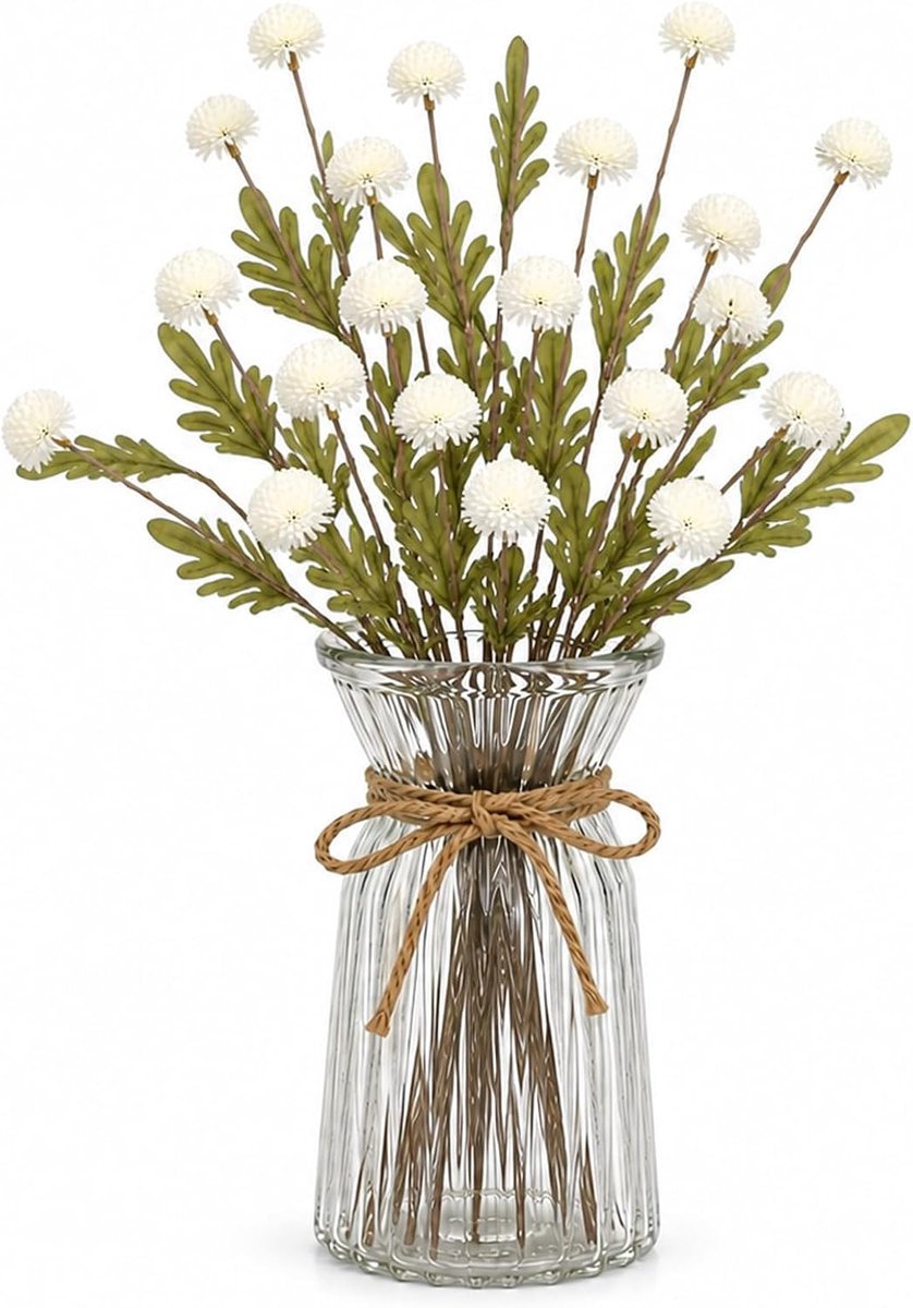 5 stuks hortensia-boeketten, 51 cm, realistische kunstbloemen, boeketten met stam, kunstbloem voor - ShopVlot