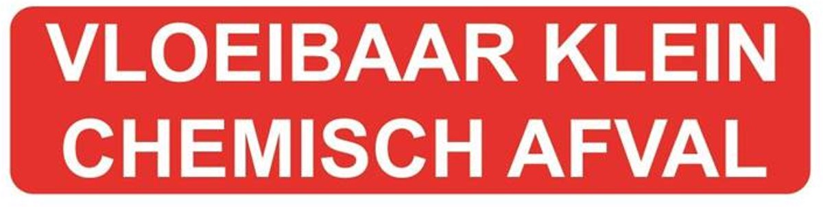Sticker Vloeibaar Klein Chemisch Afval