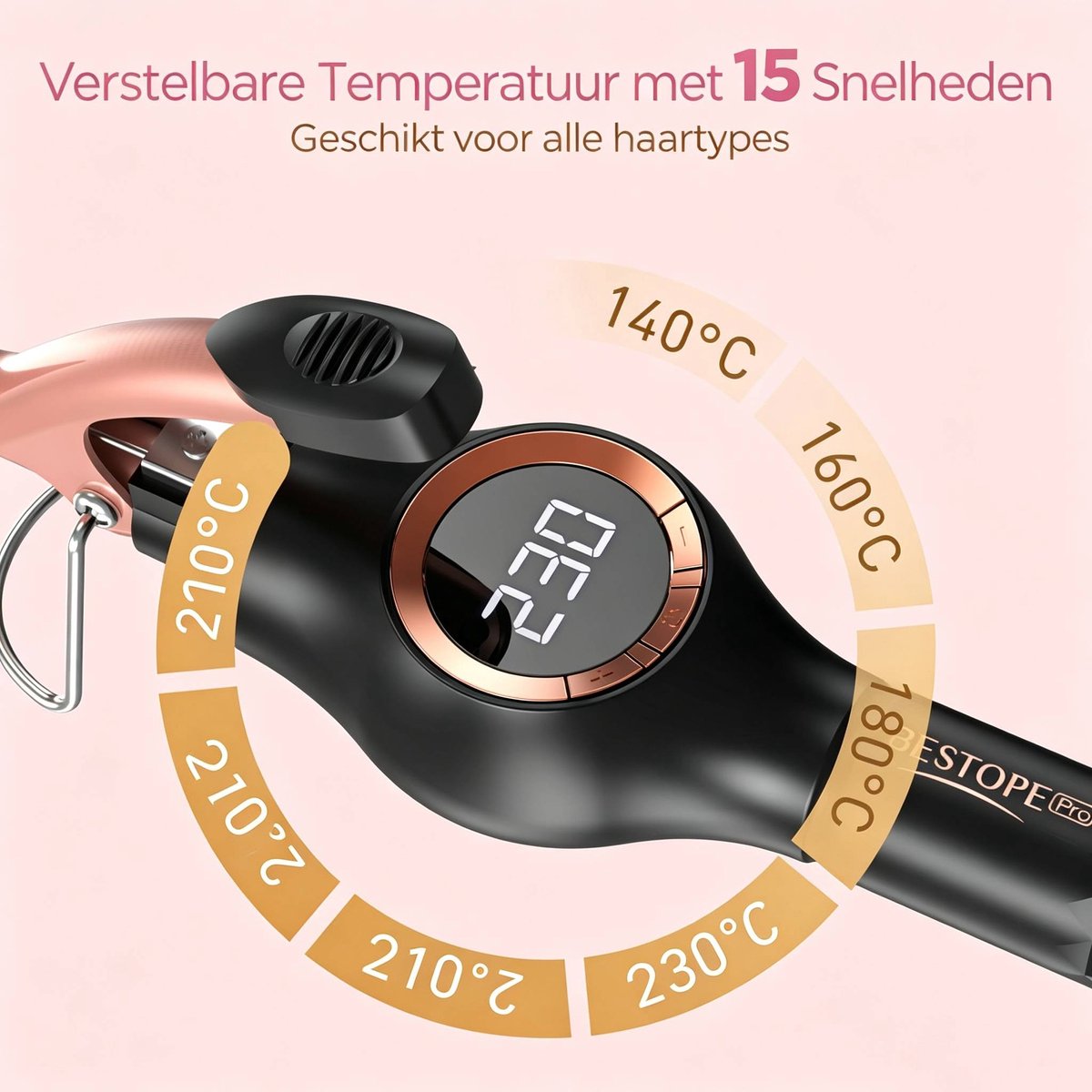 Xinde Germany Professionele Krultang 9mm met Snelle Verwarming - afbeelding 2