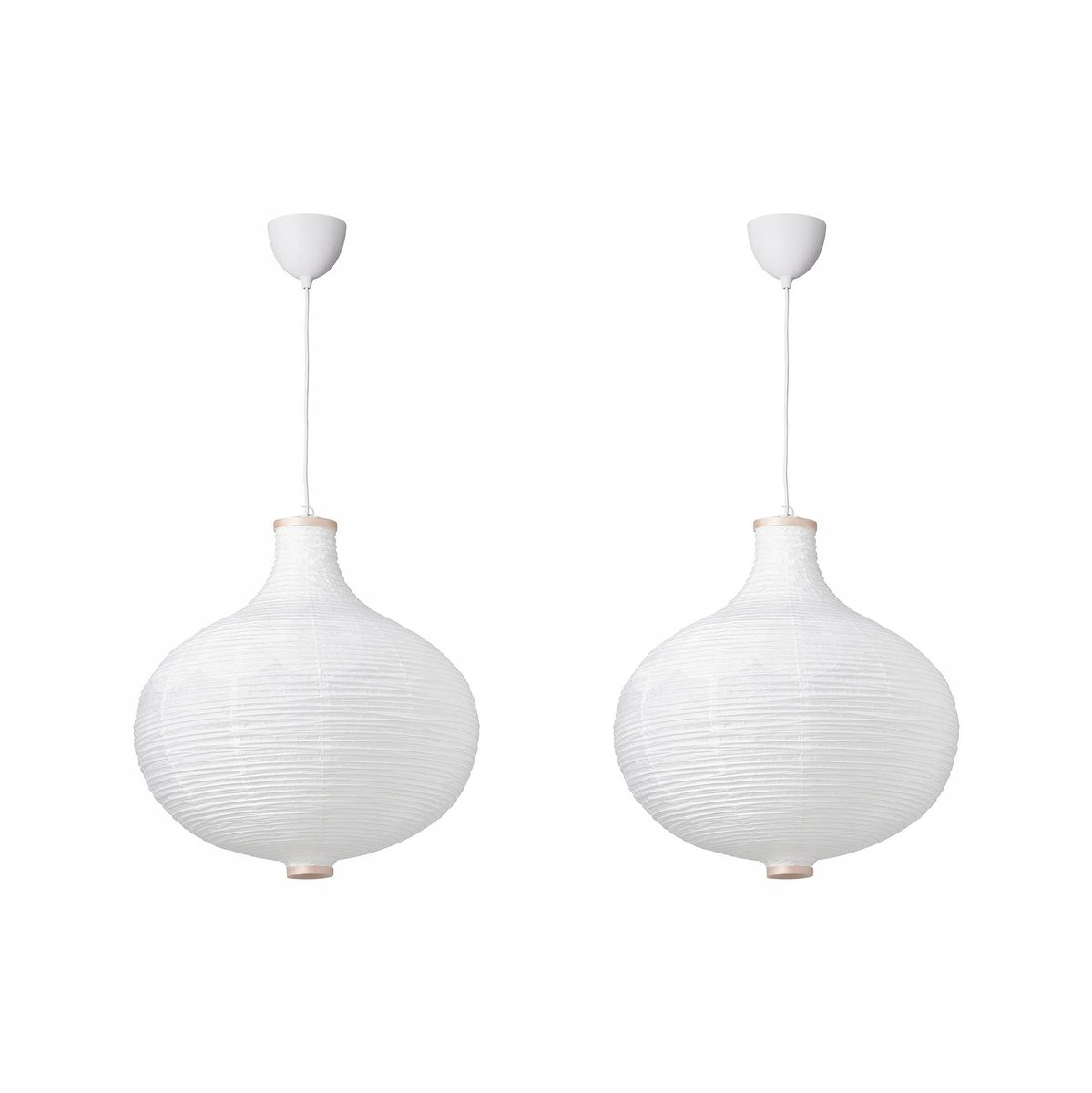 Merkloze Rijstpapieren Plafondlamp - Bolvormig, Wit, 57 cm