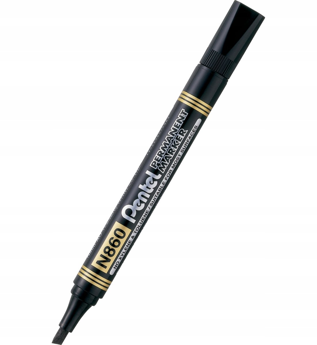 Pentel N860 permanente markers, zwart, schoolpunt, 3 stuks