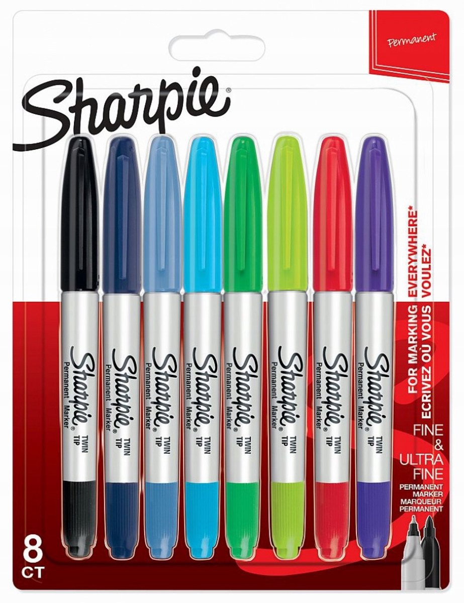 Sharpie pennenset 8 kleuren Permanent Dubbele Punt