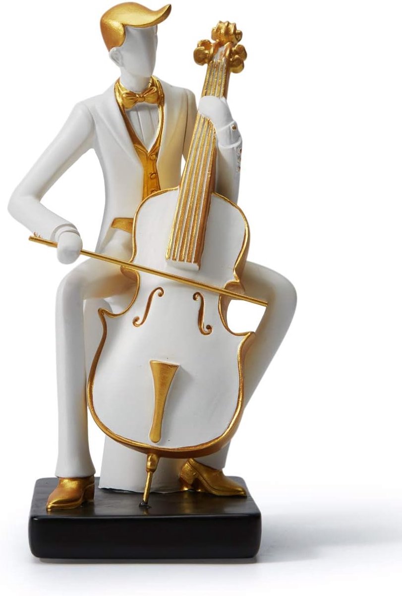 Amoy-Art Music Decor Figure Piano Musician Sculpture Statue Modern Art For Home Cedeau Giftbox Polyresin 21.5cmH - ShopVlot