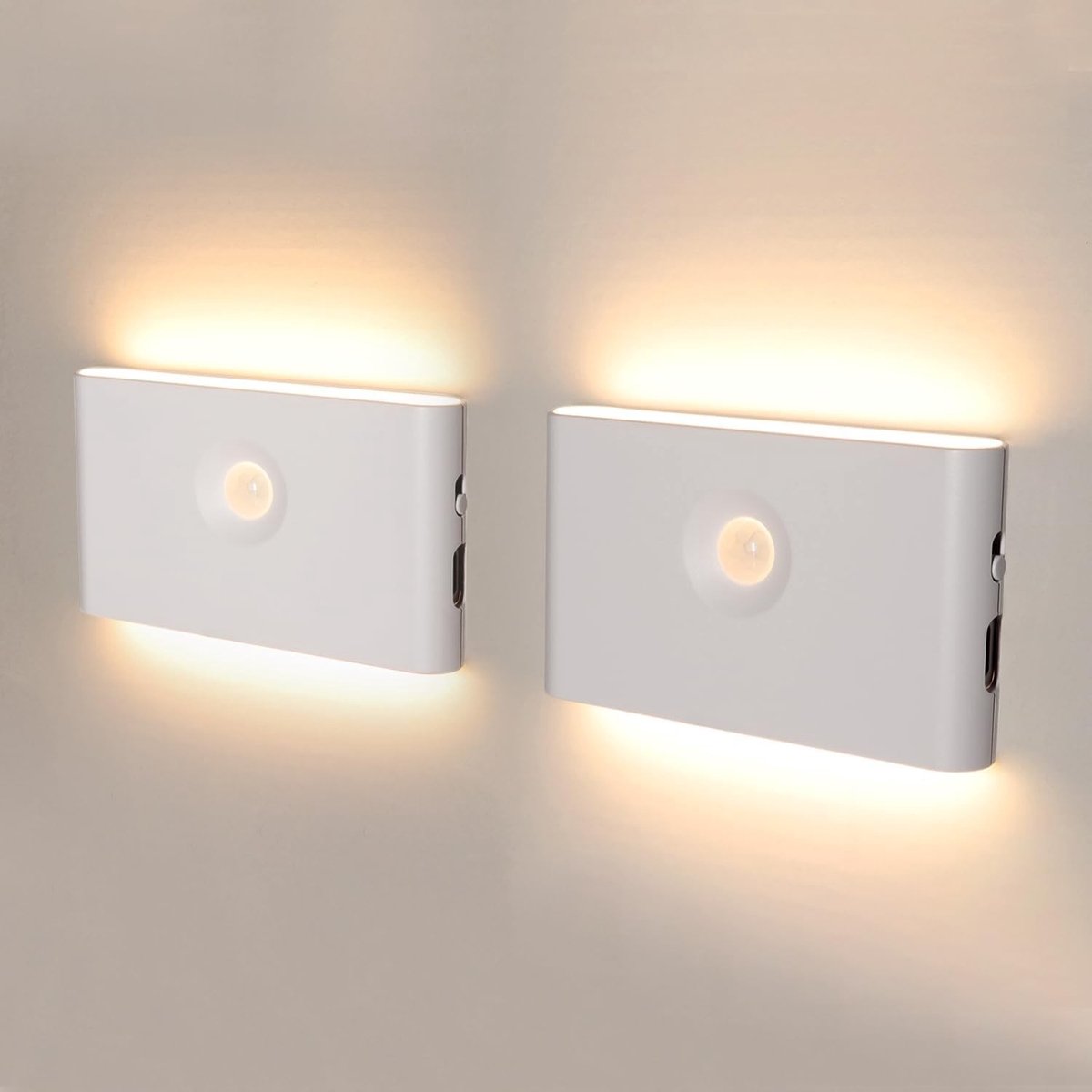 Sensor lampjes met bewegingsmelder - Wit - USB-oplaadbaar - Warmwit LED Nachtlampje - Voor Hal en Slaapkamer