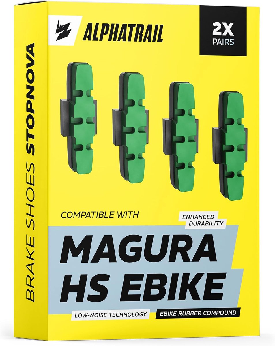 Alphatrail E-Bike Brake Pads for Magura HS33 HS11 HS22 HS24 HS33 R HSi - Heat Resistant & Fiberglass Reinforced - ShopVlot