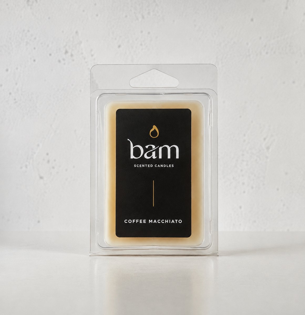 Bam Waxmelts Coffee Macchiato – Koffie Geurwax – Vegan Wax Melts van Natuurlijke Zonnebloemwas – Sterk Geurend – Voor Waxbrander – Handgemaakt in België wit