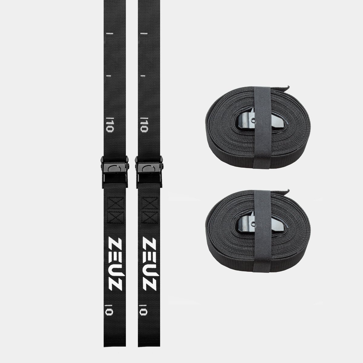 ZEUZ Turnringen Straps - 4,5 M - Verstelbaar - Indoor & Outoor - Gymringen & Calisthenics Straps - Zwart