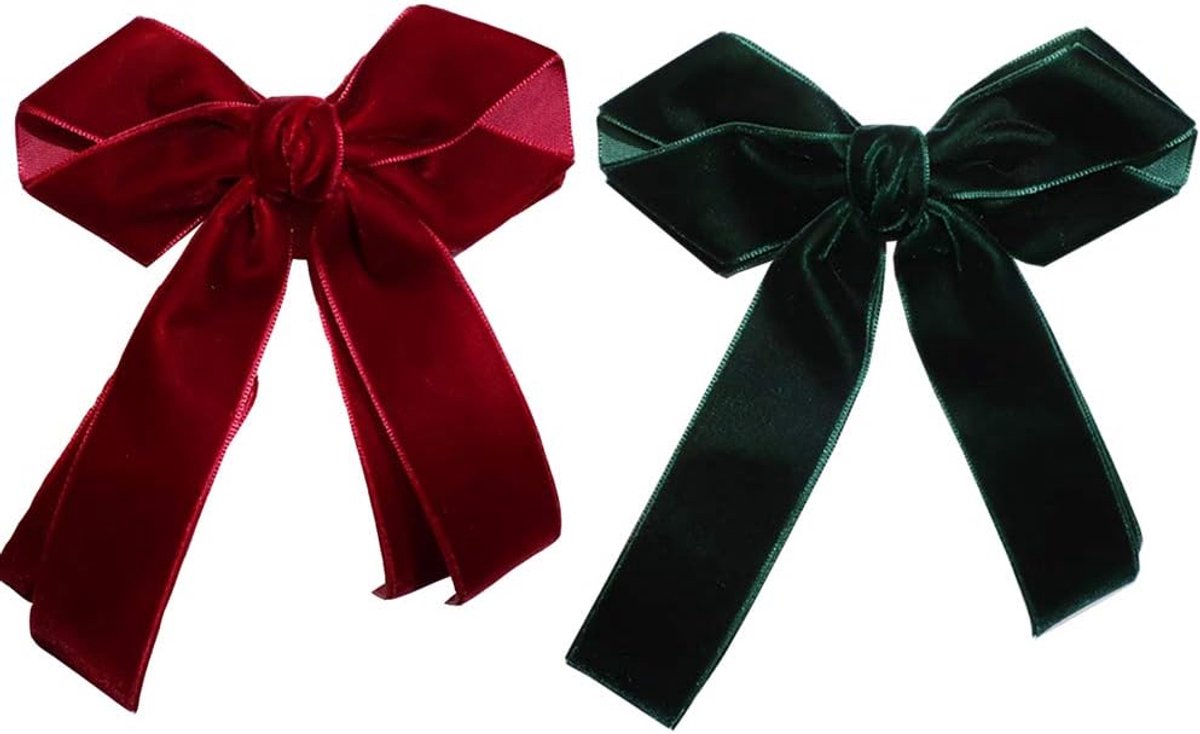 2pcs Velvet Hair Bows Alligator Clips Hair Clamps Hair Accessories For Girls Women - ShopVlot