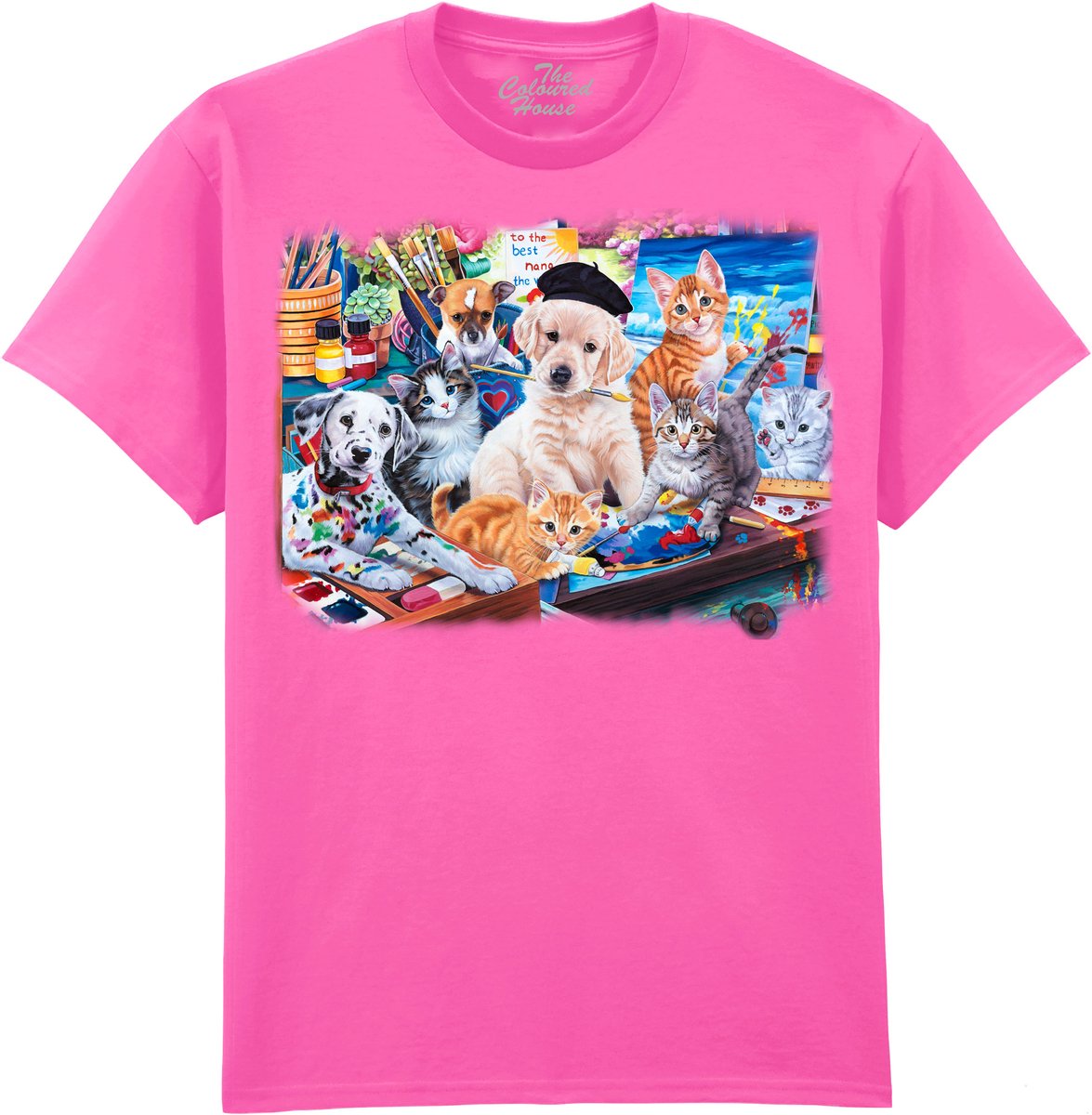 Puppies And Kittens Art Studio The Coloured House T-shirt S