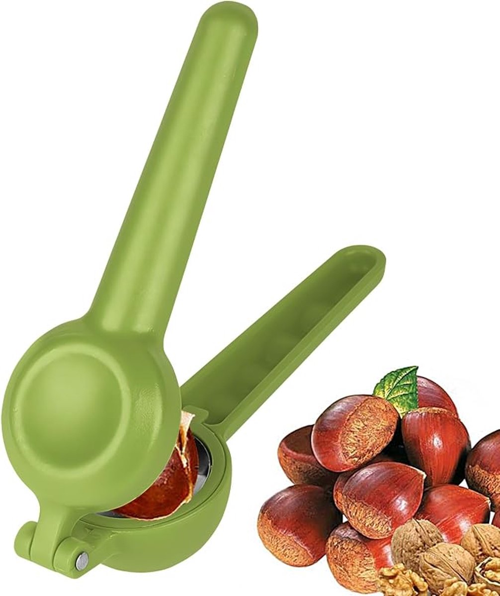 1 stuk-Notenkraker-notenkraker walnoten-Kastanjeclip-notenopener -Kastanje-Tang-antislip handgrepen-Notenkraker Voor Kastanjes-Keukengerei-geschikt voor walnoten, hazelnoten, noten, amandelen, zeevruchten