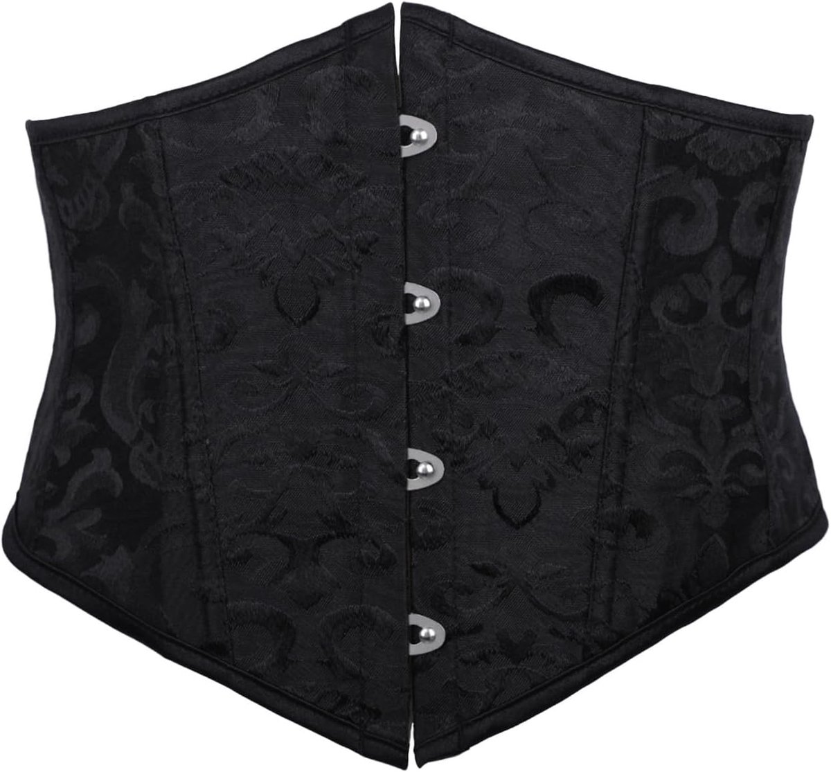 Women's Underbust Corset, Wide Waist Corset with Fishing Rails for Goth Clothing, Steampunk Clothing, Halloween - ShopVlot