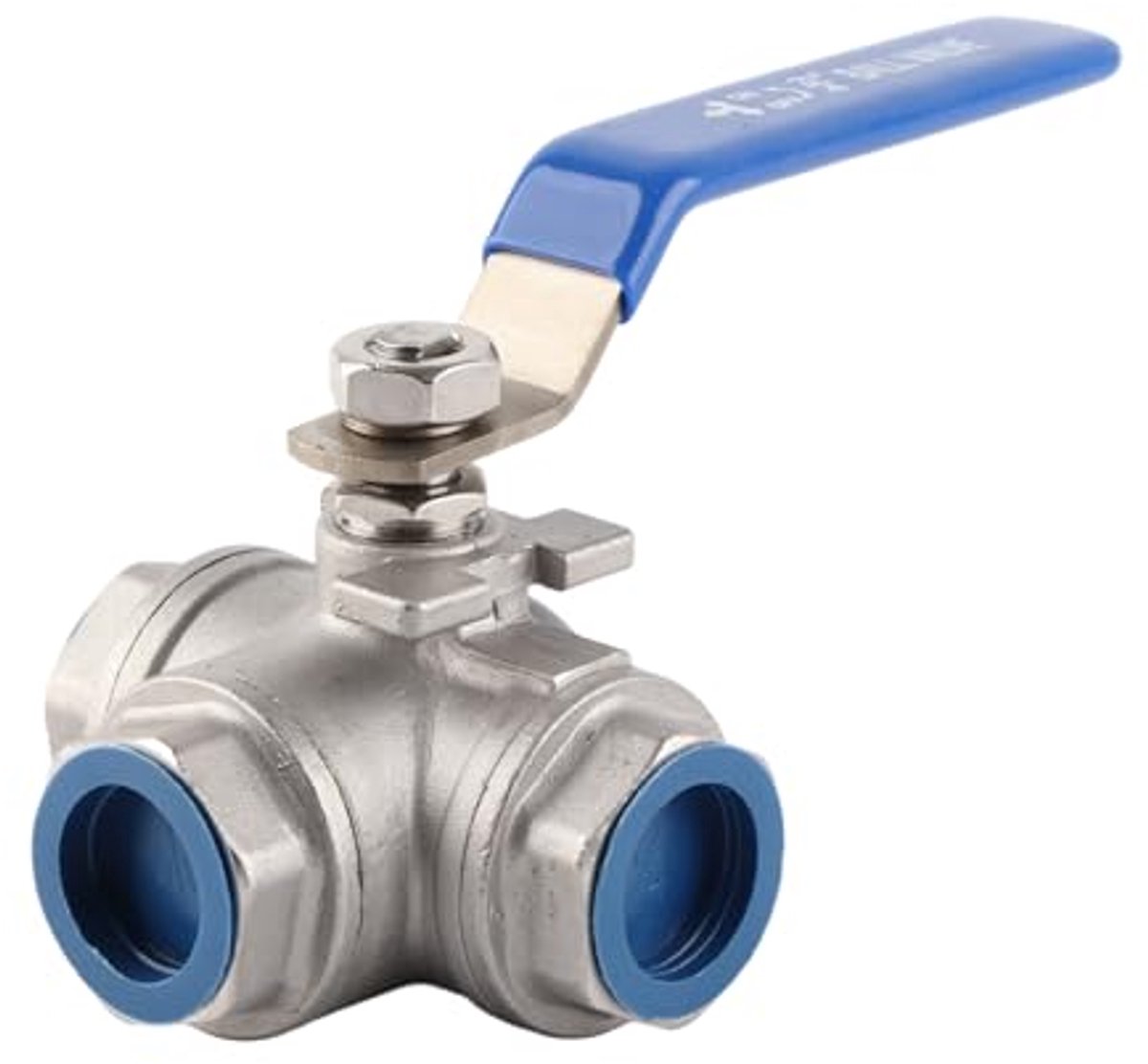 3-Way Ball Valve DN20 (3/4") T-type Female Thread Ball Valve Stainless Steel SUS304 Pipe Threeway Vlave For Water - ShopVlot