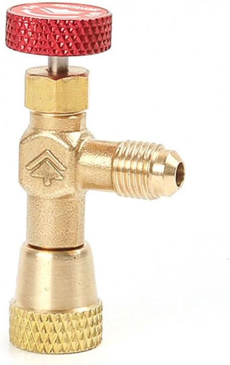 Air Conditioning Safety Valve, 1/4 Inch - 5/6 Inch Liquid Adapter for R410A R32, Refrigerant Tailgate Flow Control - ShopVlot
