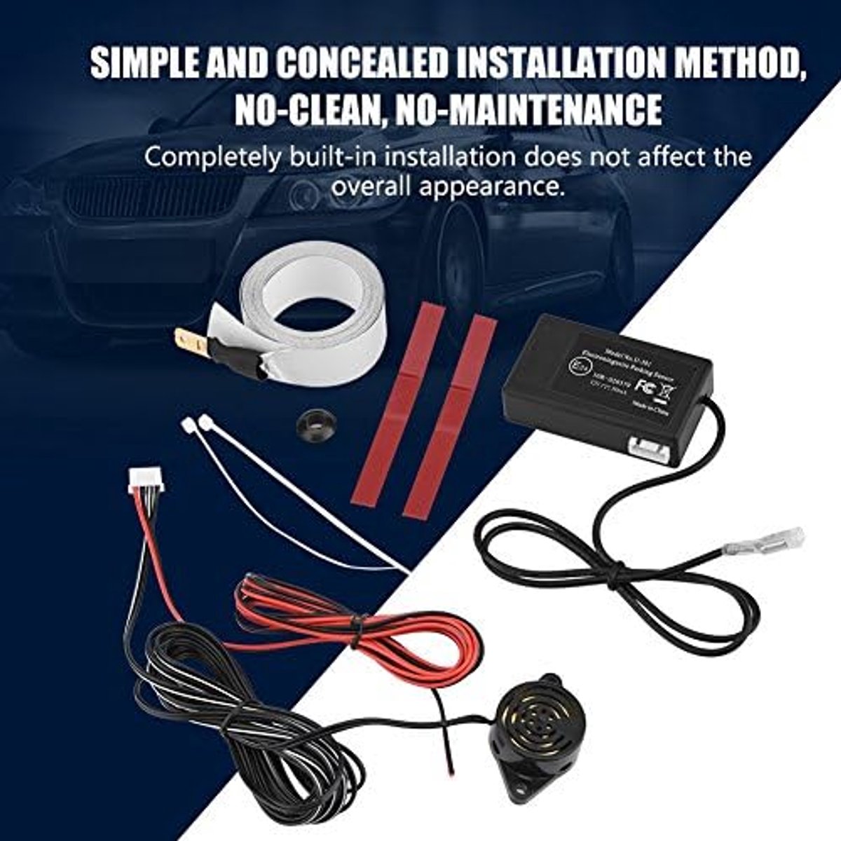 Estink Parking Sensor, No Drilling, Electromagnetic Parking Sensor Kit for Induction Resistance Parking Alarm Recoil - ShopVlot