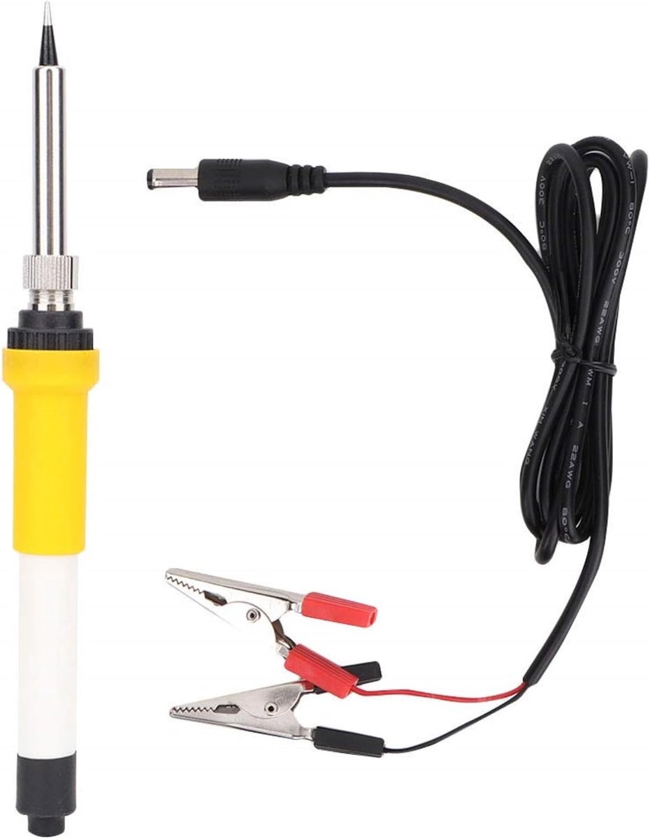 Fyearfly Electric Soldering Iron Gun DC 12V 60W Portable Car Crocodile Clip Powered Electric Soldering Gun Tool for - ShopVlot