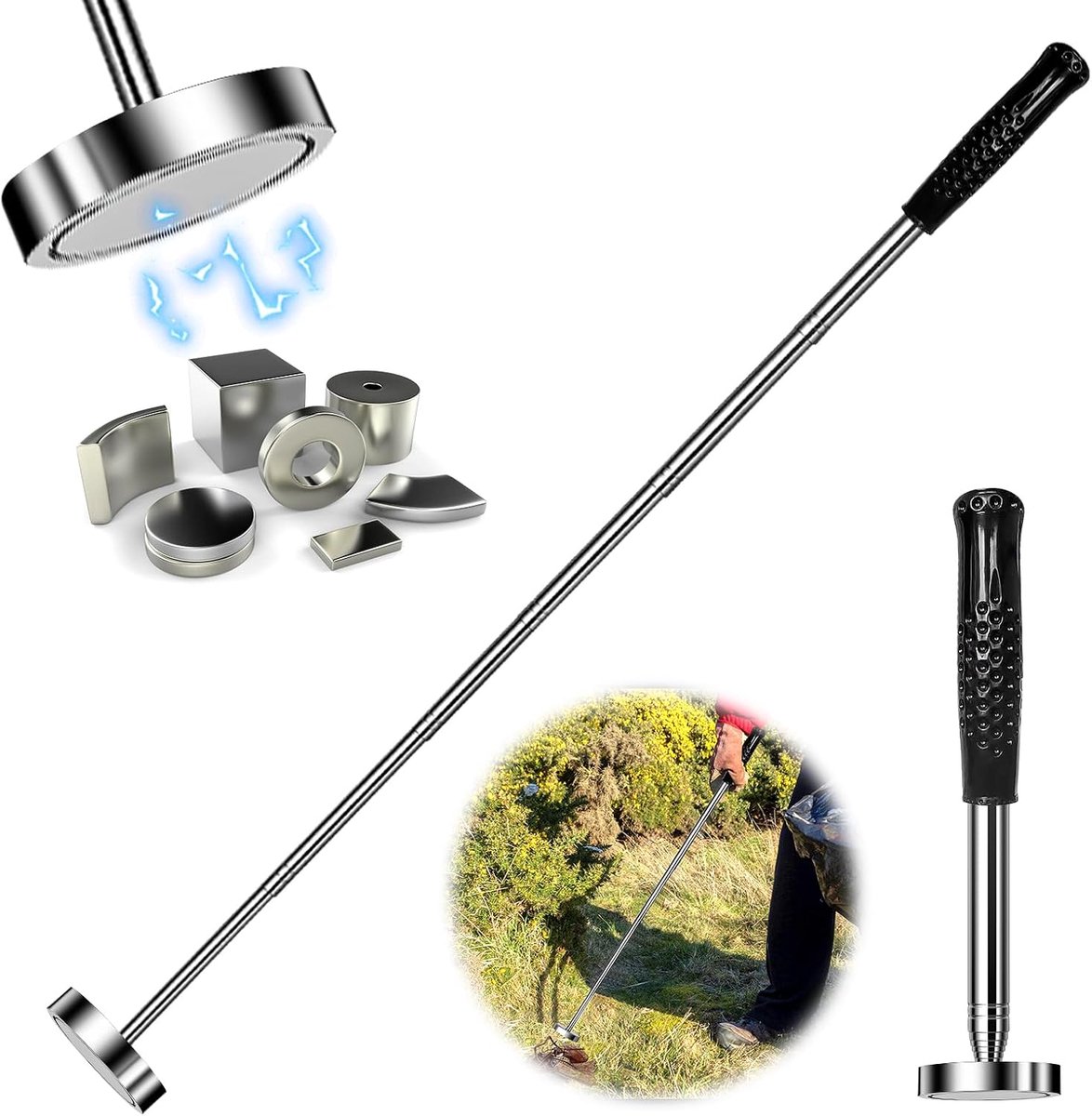 Magnetic Pickup Tool, Telescopic Magnet, Magnetic Telescopic Rod 22.5 to 103.5 cm, Magnetic Flexible Magnet - ShopVlot