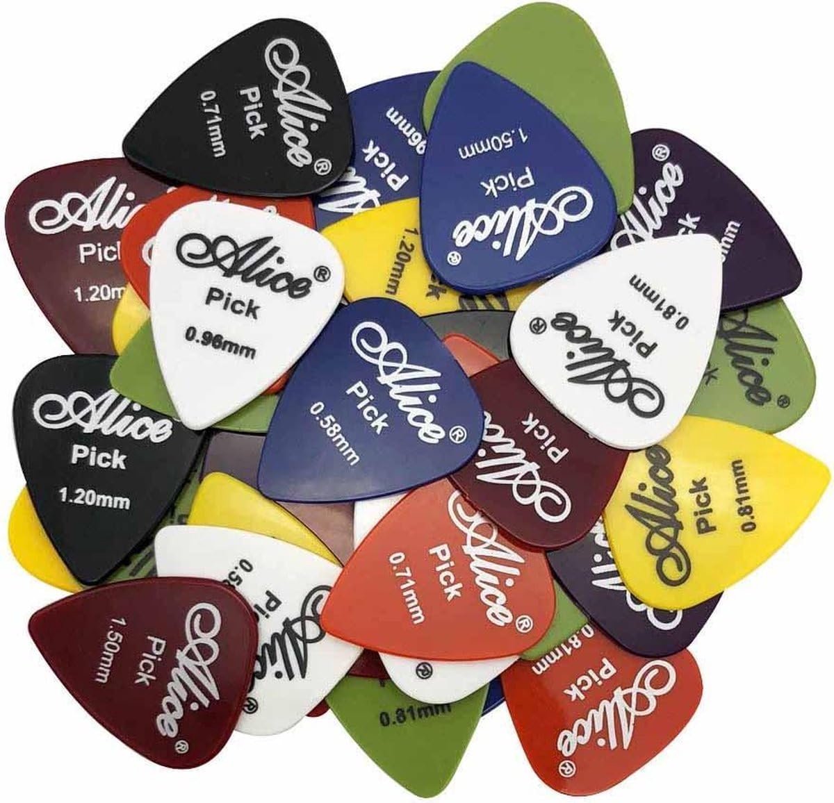 *** Pick Box - Pick Set - Box Picks - 50 Picks - 8 Colors - 6 Thicknesses - by Heble® *** - ShopVlot