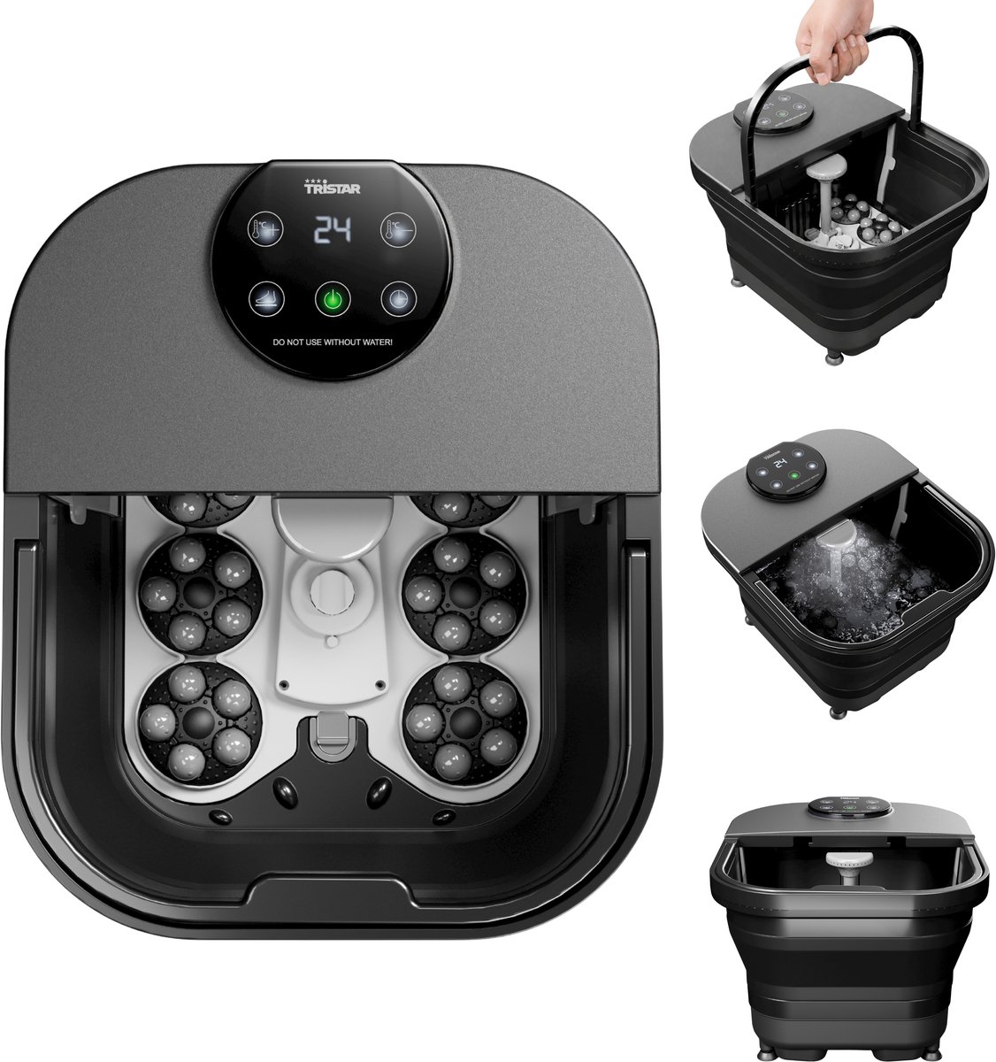 Tristar Voetenbad - Shiatsu Massage - Verwarmbaar tot 48 °C - 7 Liter - Voetdouche - Foot Spa - Opvouwbaar Voetbad - 500 W - VB-2533