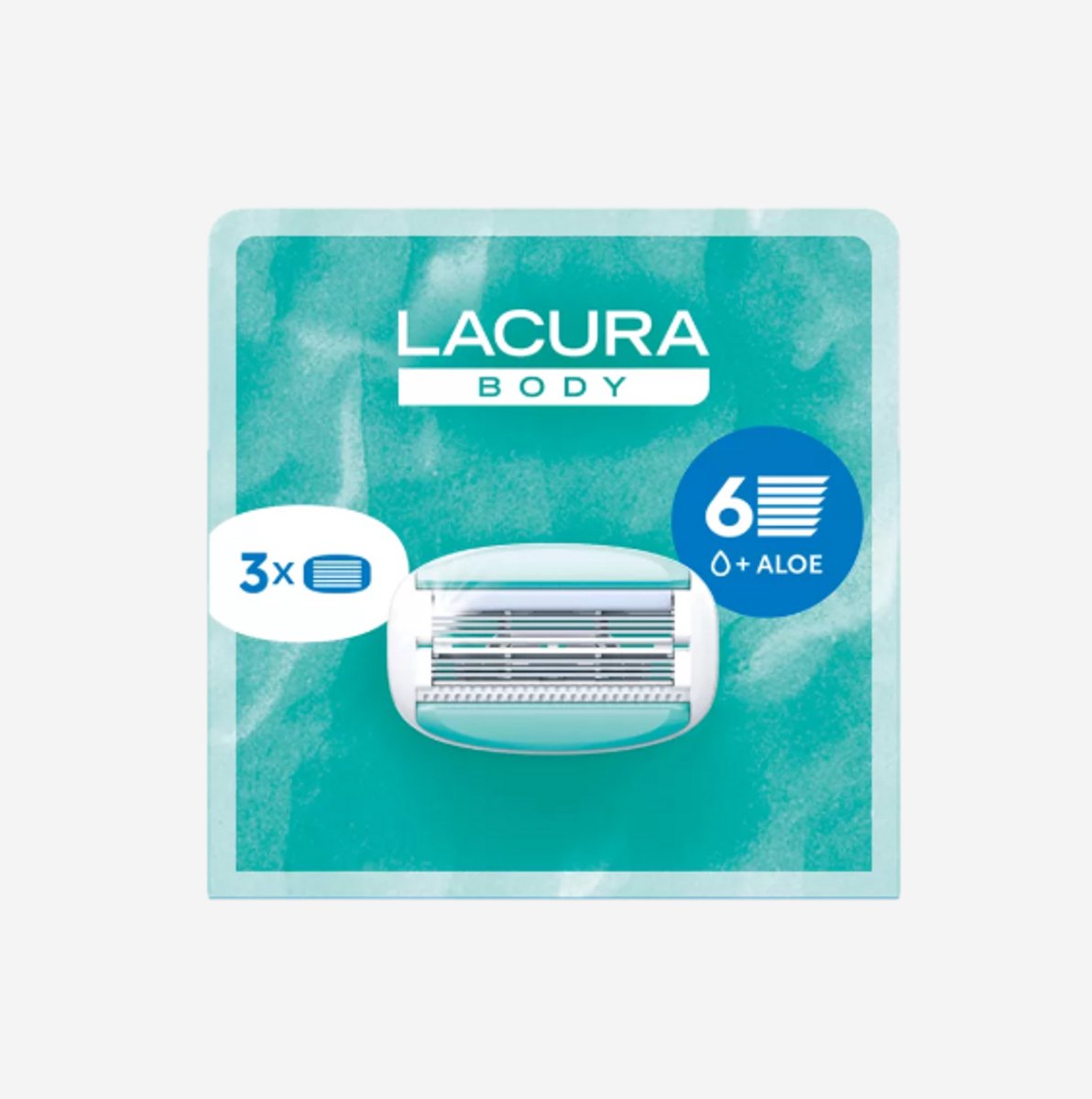 LACURA Scheermesjes voor Dames – 3 Stuks - aloe - 6 Scheerbladen
