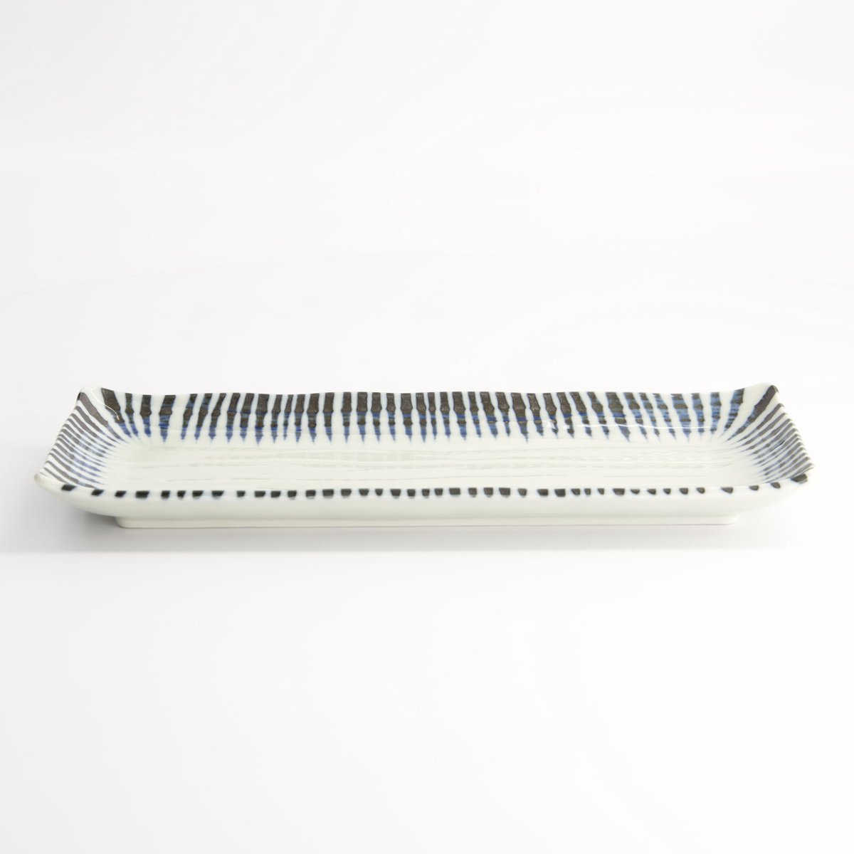 Tokyo Design Studio - Shin Tokusa Serveerbord - Rechthoekig - Blauw/Wit - 27,7 x 11,1 cm