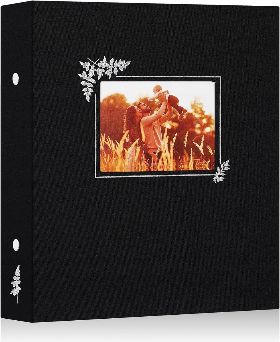 Linnen Fotoalbum Zwart XL - 600 Foto's 11,5x15 cm