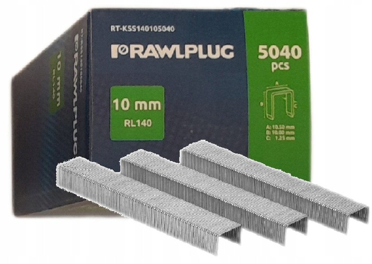 Rawlplug RL140 nieten, 10mm, 5040 stuks, voor nietpistool