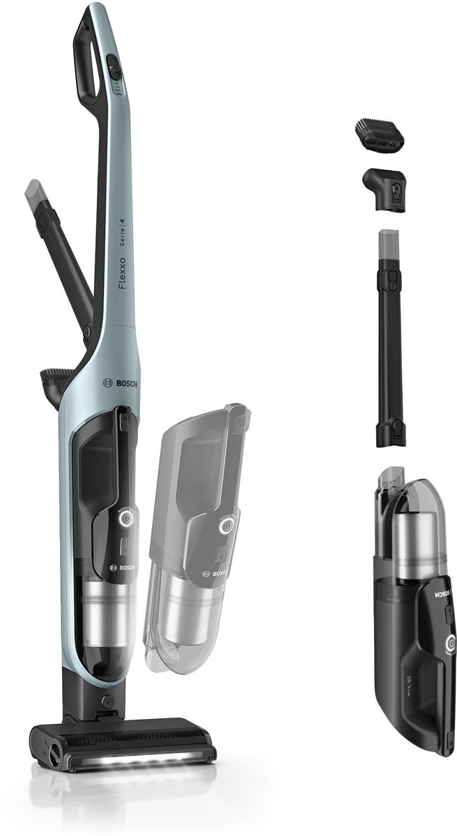 Bosch - BCH4SM28 - Serie 4 Draadloze steelstofzuiger Flexxo 28 Vmax Blauw BCH4SM28