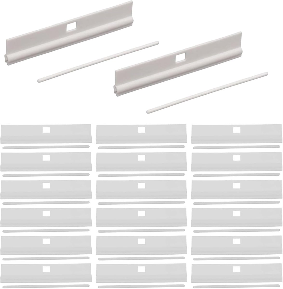 20 stuks naadloze dragers voor verticale jaloezieën, 89 mm - ShopVlot