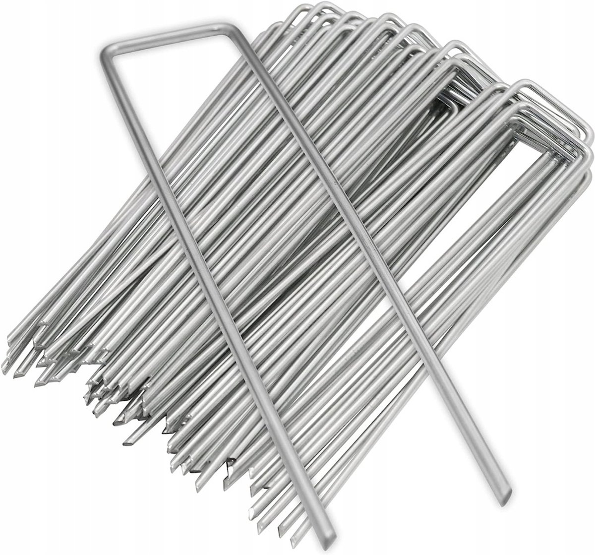 U-vormige metalen grondpennen voor landbouwdoek - 100 stuks, 15 cm
