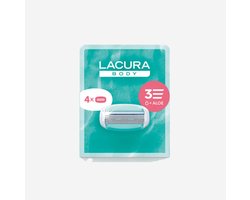 LACURA Lichaam Scheermesjes voor Dames – Scheermesjes Vrouwen – Glad en Comfortabel Scheren – 4 Stuks